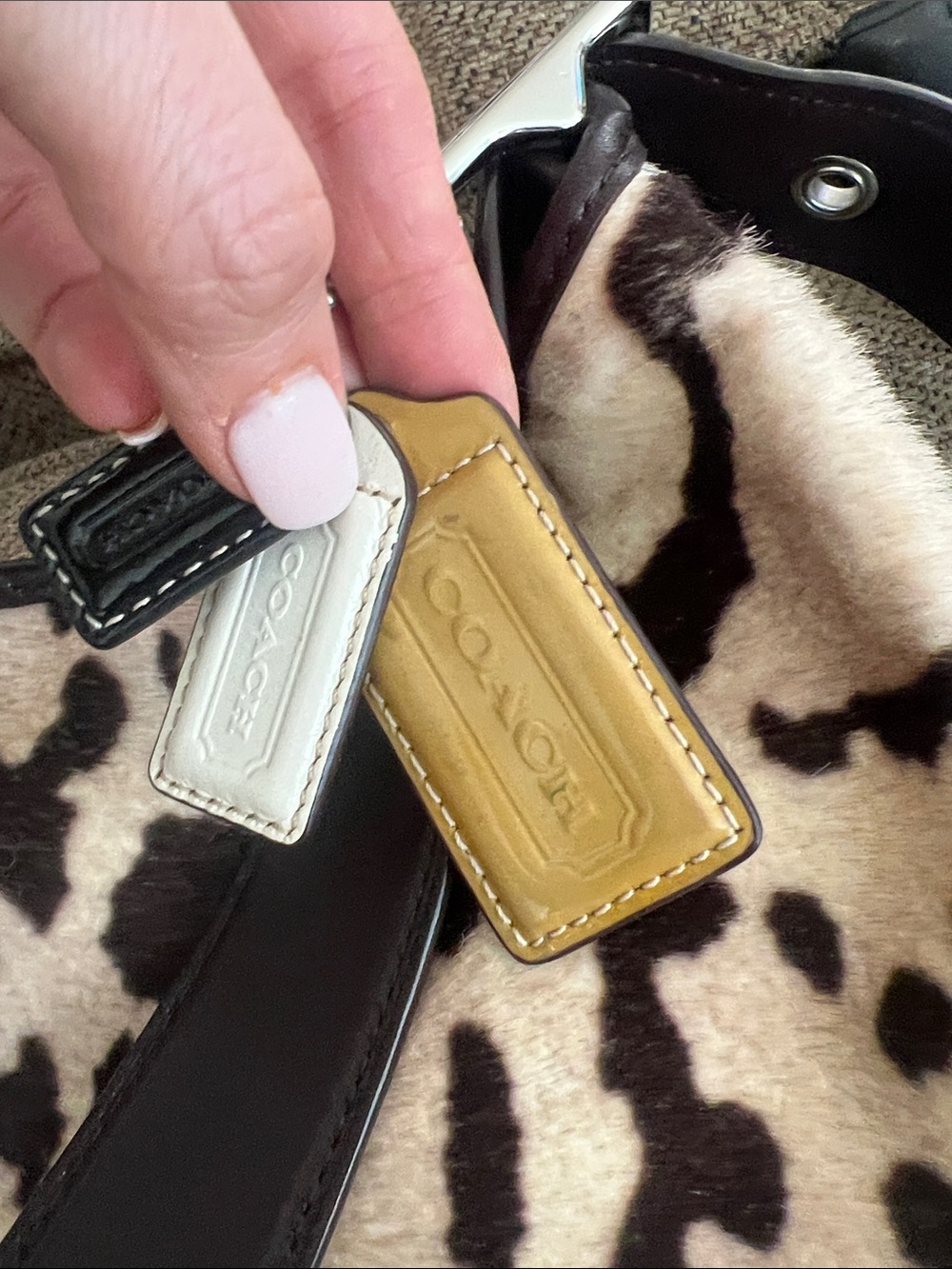 Coach Ocelot Haircalf Large Handbag 21167 - Picture 12 of 14